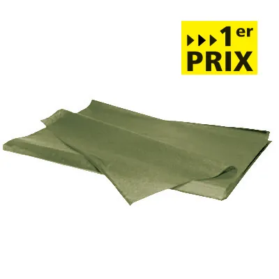 Papier de soie vert olive 14g/m² 50 x 75 cm, 240 feuilles - Papiers de soie