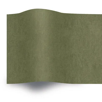 Papier de soie vert olive 14g/m² 50 x 75 cm, 240 feuilles - Papiers de soie-1