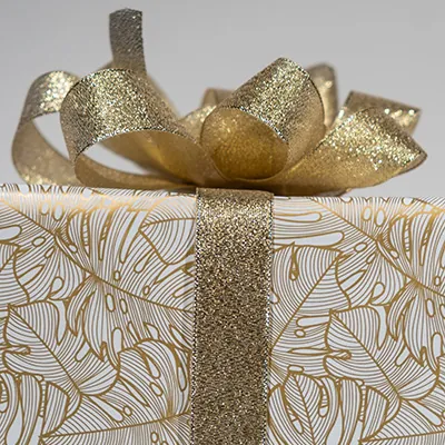 Ruban doré tissu Nastro Goldever Gold 25 mm x 112 m, paquet de 5 - Rubans tissu, Cordons-1