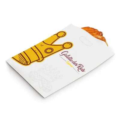 Sac galette des Rois ingraissable poignées renfort carton 23 x 3 x 29 cm - Lot de 100 - Poches, sacs, papiers pâtissiers