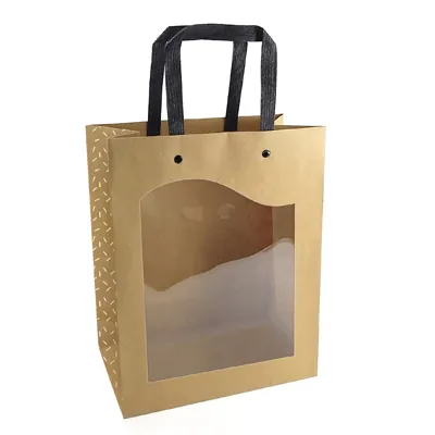 Sacs kraft à fenêtre Delicatessen - Sacs kraft à fenêtre