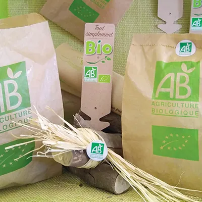 Étiquette flèche bio 6x22 cm PVC, paquet de 10 - Étiquettes à pique-1