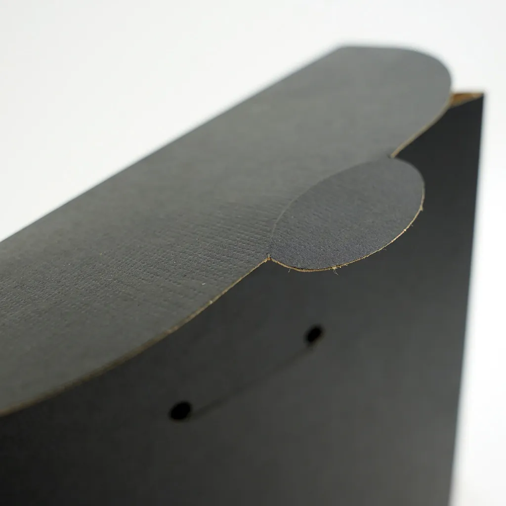 Pochette cadeau noire carton finition luxe 11,5 x 5,5 x 18 cm - Paquet de 10 - Pochettes cadeaux luxe-1