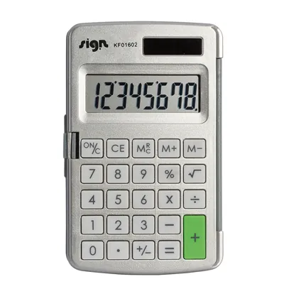 Calculatrice de poche 8 chiffres LDC 12mm, avec étui rigide - Calculatrices