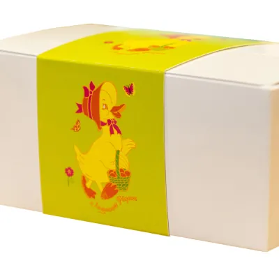 Fourreau pour ballotin 375g motif Pâques - Ballotin chocolats vide - Lot de 50 - Ballotins chocolats