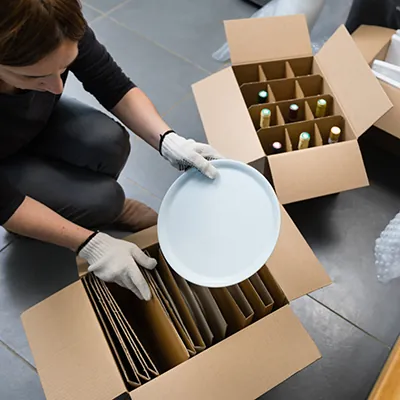 Croisillon carton séparation assiettes pour carton 36L - Caisses américaines cartons-3