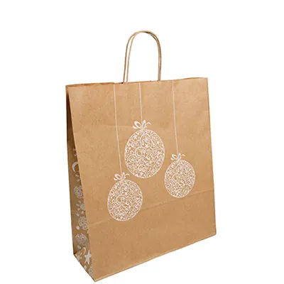 Sacs kraft à motif de Noël Natale - Sacs kraft à motifs