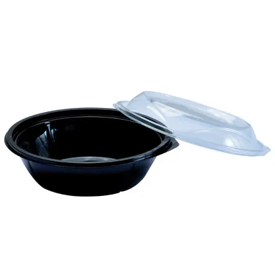 Bol salade 400 ml plastique Noir ø 16 x 4,5 cm - Bol plastique - Lot de 100 - Boîtes salade, Bols salade-2