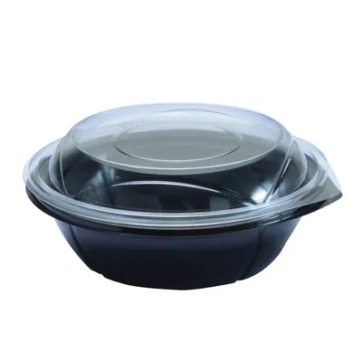 Bol salade 400 ml plastique Noir ø 16 x 4,5 cm - Bol plastique - Lot de 100 - Boîtes salade, Bols salade-3
