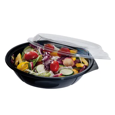 Couvercle plastique pour bol salade rond ø 21,5 x 2,5 cm - Lot de 150 - Boîtes salade, Bols salade-2