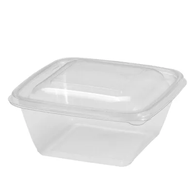 Barquette sans couvercle 375 ml 12,5 x 12,5 x 5,2 cm - Barquette plastique - Lot de 50 - Barquettes plastique-2