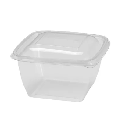Barquette sans couvercle 500 ml 12,5 x 12,5 x 6,6 cm - Barquette plastique - Lot de 50 - Barquettes plastique-2