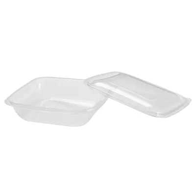 Bol salade 750 ml plastique transparent 19 x 19 x 4,5 cm - Bol plastique - Lot de 50 - Boîtes salade, Bols salade-1