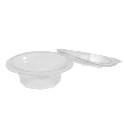 Bol salade avec couvercle 150 ml plastique transparent ø 12 x 5 cm - Bol plastique avec couvercle - Lot de 45 - Boîtes salade, Bols salade-1
