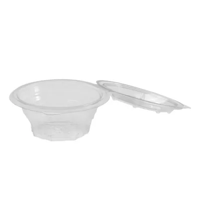 Bol salade avec couvercle 500 ml plastique transparent ø 15,5 x 7,5 cm - Bol plastique avec couvercle - Lot de 60 - Boîtes salade, Bols salade-1