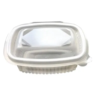 Barquette avec couvercle charnière 250 ml 12,3 x 9,5 x 5,4 cm - Barquette plastique - Lot de 50 - Barquettes plastique-1