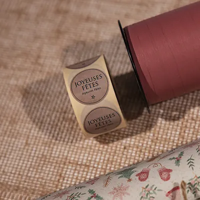 Étiquettes adhésives JOYEUSES FÊTES ø 35 mm - Paquet de 500 - Étiquettes cadeaux adhésives-3