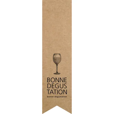 Étiquettes adhésives Bonne dégustation - Brun / Noir - H 13,5 x L 3,5 cm - Paquet de 200 - Étiquettes cadeaux ferme sac