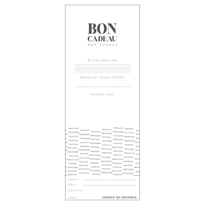 Bon cadeau brun / blanc 12 x 12 cm avec enveloppe - Bons cadeaux-2