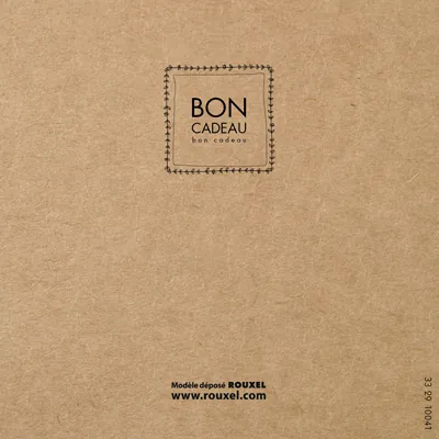 Bon cadeau kraft brun / noir 12 x 12 cm - Paquet de 12 - Bons cadeaux-3