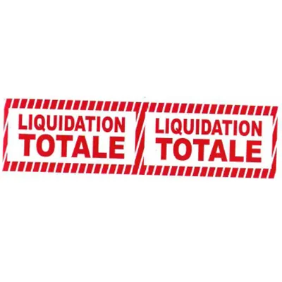 Banderole LIQUIDATION TOTALE - Affiches Destockage / Liquidation