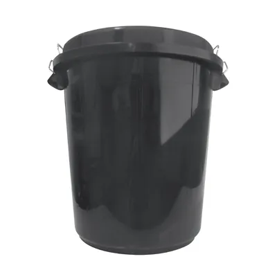 Poubelle industrielle avec poignées 70 litres noir polypropylène - Poubelles professionnelles