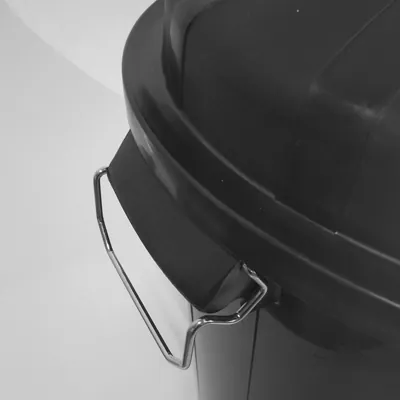 Poubelle industrielle avec poignées 70 litres noir polypropylène - Poubelles professionnelles-2