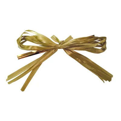 Noeud raphia Or 80 mm attache twist - Paquet de 100 - Raphias