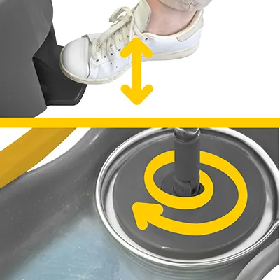 Système de serpillère centrifugeuse espresso 360° - Lavage sols-2