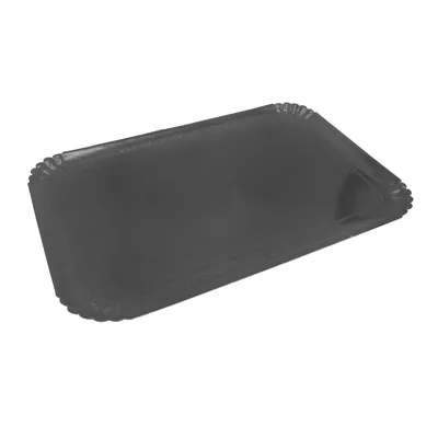 Plateau traiteur carton double face noir 19 x 28 cm - Plateau buffet - Lot de 25 - Plateaux de service, Plats jetables