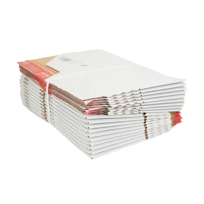 Carton d'expédition à fond automatique Blanc 18,9x15,4x13,1cm - Boîte carton - Lot de 20 - Cartons d'expédition, Boîtes carton-3