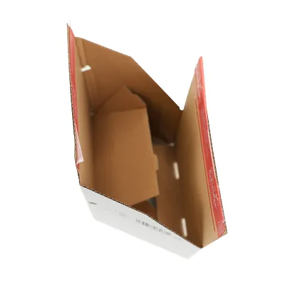 Carton d'expédition à fond automatique Blanc 18,9x15,4x13,1cm - Boîte carton - Lot de 20 - Cartons d'expédition, Boîtes carton-5