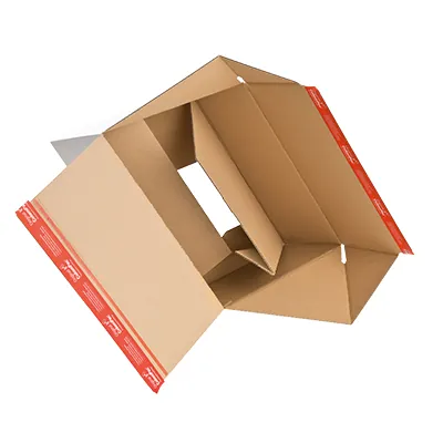 Carton d'expédition à fond automatique Blanc 30,6x18,6x12,7cm - Boîte carton - Lot de 20 - Cartons d'expédition, Boîtes carton-1