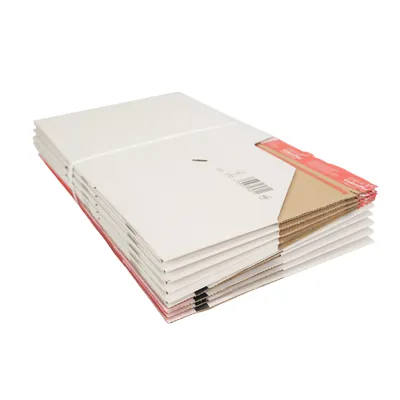 Carton d'expédition à fond automatique Blanc 30,6x18,6x12,7cm - Boîte carton - Lot de 20 - Cartons d'expédition, Boîtes carton-3