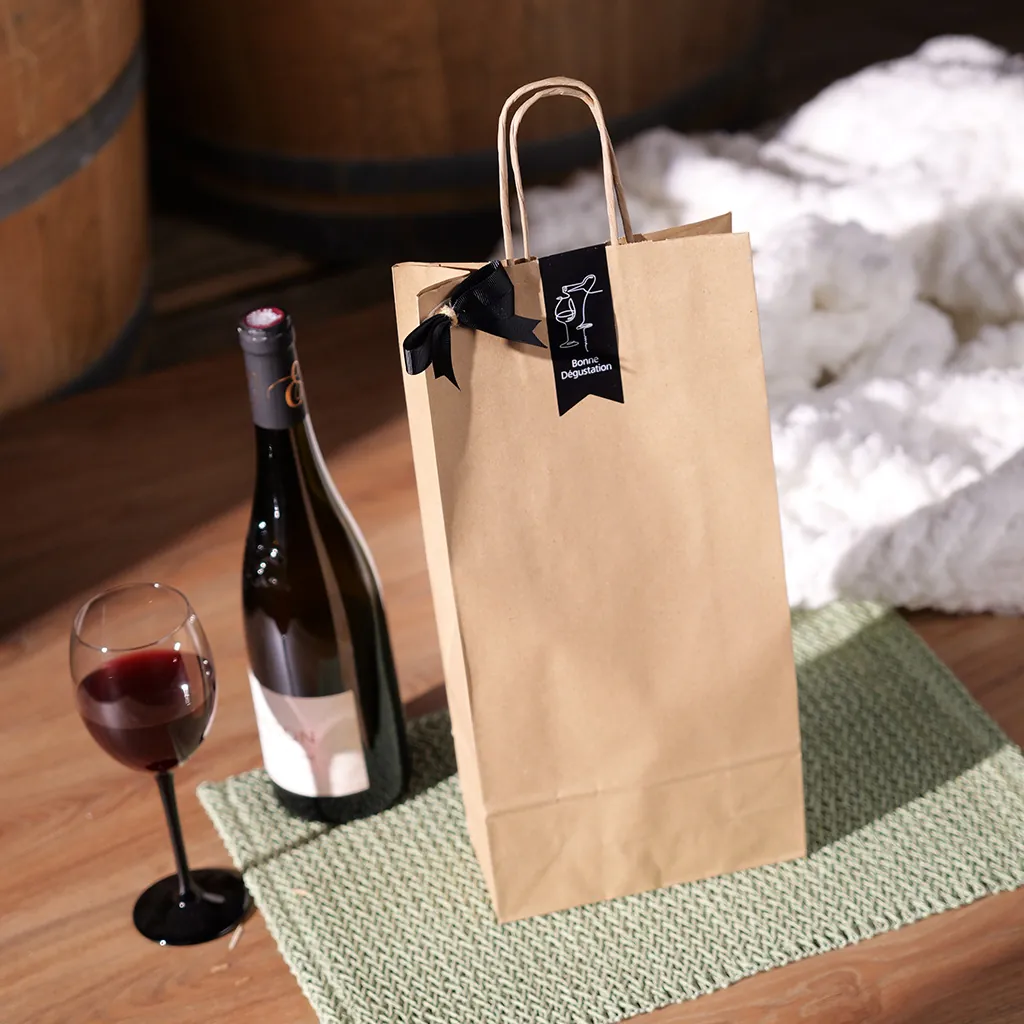 Sacs kraft 2 bouteilles - Sacs pour bouteilles de vin-1