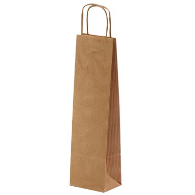 Sacs kraft vergé 1 bouteille - Sacs pour bouteilles de vin