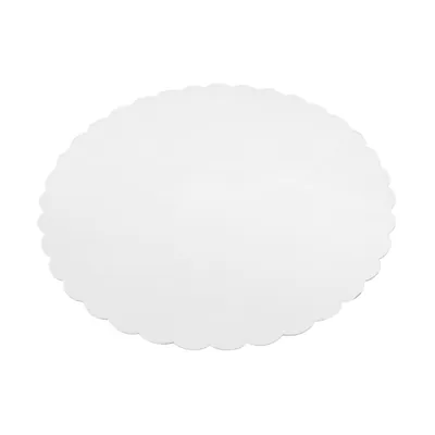 Rond Blanc Festonné pâtisserie ø23cm - Paquet de 250 - Semelles à gâteaux