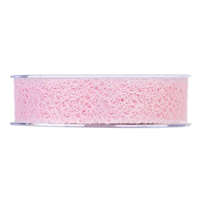 Ruban en maille alvéolé rose pâle 25 mm x 20 m polyester - Ruban décoratif - Ruban cadeau - Rubans tissu, Cordons