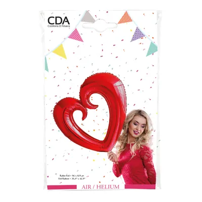 Ballon Coeur rouge 109 x 90 cm - Ballon Saint Valentin - Ballons et Accessoires de fête-1