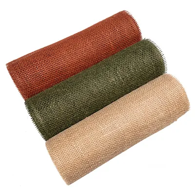 Chemin de table toile de jute 30 cm x 5 m - Ruban de jute - Naturel - Chemins de table jetables, Sets de table papier-1