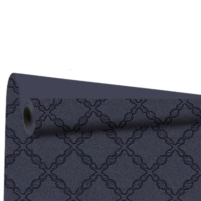 Papier cadeau Grata bleu mat motif brillant recto-verso 70 cm x 25 m 100% recyclé 80 g/m² – Le rouleau - Papier cadeaux couchés à motifs-1