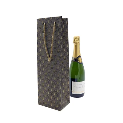 Sacs cartonnés 1 bouteille Art Déco - Sacs pour bouteilles de vin-1