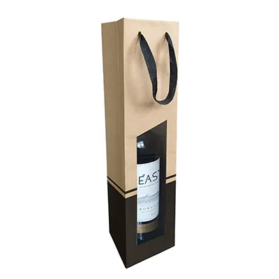 Sacs cartonnés 1 bouteille Séduction Line - Sacs pour bouteilles de vin-1