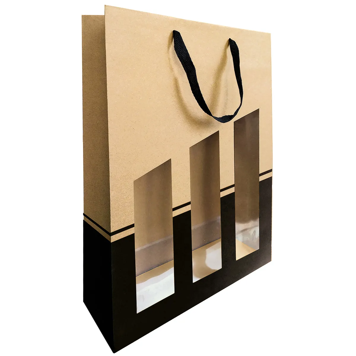 Sacs cartonnés 3 bouteilles Séduction Line - Sacs pour bouteilles de vin