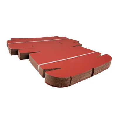 Boîte carton réversible brun / rouge 32 + 33 x 10,5 cm - Carton d'expédition - Lot de 20 - Boites cadeaux carton pliables-1