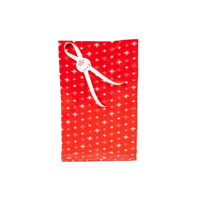 Pochette cadeau Noël Stars Red 25 + 6,5 x H 41 cm - Lot de 250 - Pochettes cadeaux à motifs-2