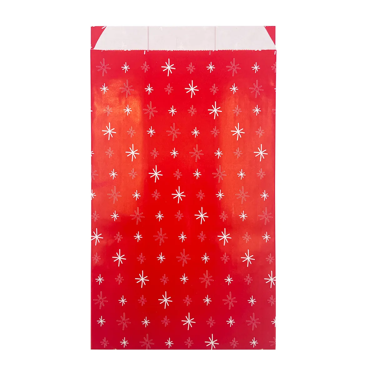 Pochette cadeau Noël Stars Red 15 + 9 x H 26 cm - Lot de 250 - Pochettes cadeaux à motifs