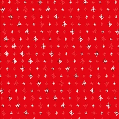 Papier cadeau couché rouge étoiles blanches 70 cm x 100 m 70 g/m² - Papier cadeaux couchés à motifs