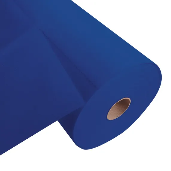 Chemin de table Spunbond non tissé prédécoupé - Tête à tête prédécoupé - Bleu marine - Rouleau de 40 cm x 24 m - Chemins de table jetables, Sets de table papier-1