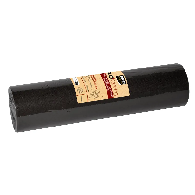 Chemin de table Spunbond non tissé prédécoupé - Tête à tête prédécoupé - Noir - Rouleau de 40 cm x 27 m - Chemins de table jetables, Sets de table papier-1